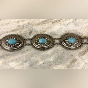 Tony Lama Silver and Turquoise Belt